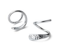 Pendientes dobles empacados en el anillo de hebilla para mujeres de mujer.