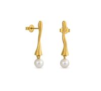 PENDIENTES DORADOS ECLAT | Diseñado por Joidart | Colección Eclat | Metal con baño de oro de 24 K | Cristal de Murano