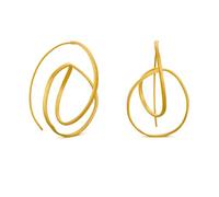 PENDIENTES DORADOS EMBOLIC | Diseñado por Cristina Julià | Joidart | Colección Embolic | Latón con baño de oro