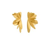 PENDIENTES DORADOS VOL | Diseñados por Sara Domènech para Joidart | Colección Vol | Latón con baño de oro de 24K | Acabado mate