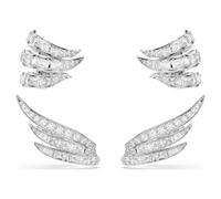 Pendientes ear cuff Vienna, Tallas mixtas, Cisne, Blancos, Baño de rodio OS