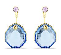 Pendientes ear jacket Gema, Azules, Baño tono oro OS