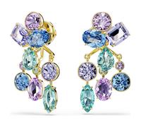 Pendientes ear jacket Gema, Tallas mixtas, Multicolores, Acabado en oro de 18 quilates OS