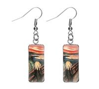 Pendientes Edvard Munch (Scream) Colección de Artistas Pendientes famosos Regalos hechos a mano