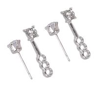 Pendientes elegantes con tachuelas brillantes, aretes de aleación con textura de aleación, adecuados para trajes elegantes, aretes para orejas sensibles para mujeres