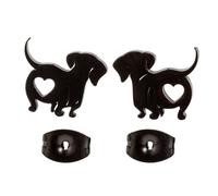 Pendientes Elegantes Con Tachuelas Para Perro Joyería Creativa Llamativa De Aleación Con Pasador De Oreja A Para Mujer Y Niña Perro Salchicha