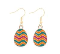 Pendientes elegantes de conejos de Pascua y zanahorias hechos a mano con materiales de aleación que aportan a sus picnics de o pendientes festivos de aspecto informal