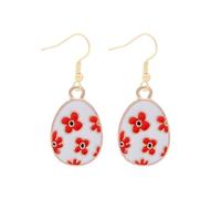 Pendientes elegantes de conejos de Pascua y zanahorias hechos a mano con materiales de aleación que aportan a sus picnics de o pendientes festivos de aspecto informal