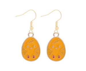 Pendientes elegantes de conejos de Pascua y zanahorias hechos a mano con materiales de aleación que aportan a sus picnics de o pendientes festivos de aspecto informal