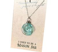 Pendientes en espiral de reciclado - Reciclado Mason1 Jar Dangles, pendientes hechos a mano, joyería de playa, regalos inspiradores para mujeres, mamá, hermana, Siehe Beschreibung, Ver