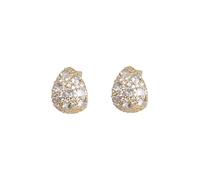 Pendientes en forma de gota de diamantes dorados llenos de oro, diamantes rotos brillantes de lujo ligero, diseño atmosférico, pendientes de estilo antiguo