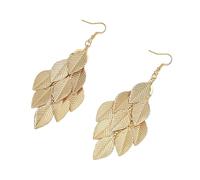 Pendientes en forma de hoja de aleación de zinc hipoalergénico, accesorios ligeros para colgar en las orejas para uso diario, eventos nocturnos, pendientes ligeros y cómodos durante todo día