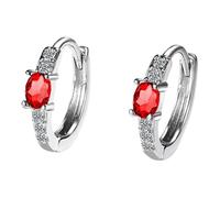 Pendientes en negro con clips elegantes y circonitas, A, Metal, Sin piedra preciosa