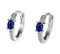 Pendientes en negro con clips elegantes y circonitas, A, Metal, Sin piedra preciosa