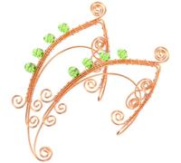 Pendientes Envolventes sin Perforación de Aleación | Diseño Retro Artesanal, Estilo Hada para Fiesta y Cosplay, Detalles Finos y Estética Decorativa