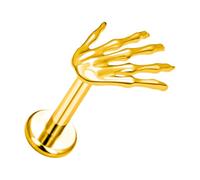 Pendientes Esqueleto - Anillos de Roscados Internos para Halloween - Accesorios Góticos en Forma de Mano para Mujeres y Jóvenes Pendientes de Estudio Uso Diario Hogar Viajes Disfraces Fiestas
