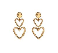 Pendientes exagerados de múltiples corazones para mujer, diseño en capas con forma de corazón, joyería llamativa de aleación a la moda, accesorios para las orejas dulces y llamativos