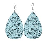 Pendientes Faith Hope Love Christianty Pendientesde Piel Sintética Moda Pendientescolgantes Decoración Aretes Colgantes Para Varias Ocasiones De Fiesta Amantes Fiesta