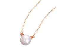 Pendientes felinos clásicos Acentos de perlas de cobre Collar sin fecha o aretes Regalo para amantes de los animales Collar o aretes de gato