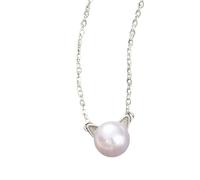 Pendientes felinos clásicos Acentos de perlas de cobre Collar sin fecha o aretes Regalo para amantes de los animales Collar o aretes de gato
