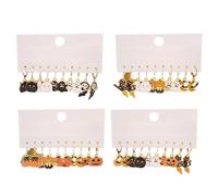 Pendientes festivos con temática de Halloween, delicados aretes de Halloween, joyería delicada para bailes de máscaras y fiestas