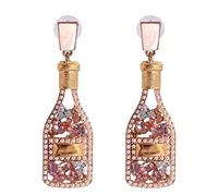 Pendientes flores asimétricos personalizados y creativos, pequeños, frescos, finos y versátiles, con colgante largo rafia.