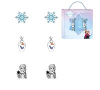 Pendientes Frozen set 3 piezas para niñas - Pendientes Frozen 3 pares de bisutería con diseños inspirados en la película