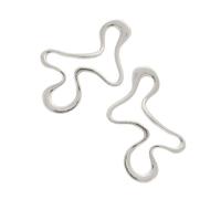 Pendientes geométricos artísticos de gota asimétricos a la moda, color dorado/plateado, cómodos, aretes exagerados para mujer, talla única, como se describe, como se describe
