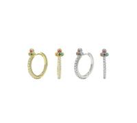 Pendientes geométricos chapados en plata de ley, joyería elegante europea y americana., Metal