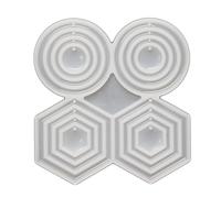 Pendientes geométricos circulares con forma de lágrimas de resina de silicona hechos a mano para moler los bordes