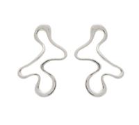 Pendientes geométricos con forma de gota, modernos, huecos, ligeros, joyería para mujer, accesorios para los oídos, cama de gran tamaño, joyería geométrica, talla única, como se describe