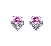 Pendientes geométricos para el amor pendientes femeninos zircon lindo con incrustaciones pendientes pendientes para concursos de baile, talla única, Metal, Sin piedra preciosa