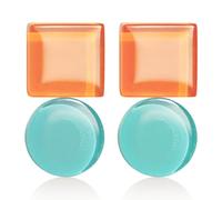 Pendientes geométricos para mujer • Bauhaus Design Ohrstecker en 16 colores • Sostenible joyas de cristal • hipoalergénico & handgemacht • 30 x 15 x 4 mm, 30mm, Vidrio, Sin piedra preciosa