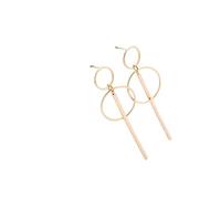 Pendientes geométricos para mujer, joyería de doble círculo, barra larga, borla colgante, pendientes Oorbellen Brincos, regalos para mujer, talla única, Ágata