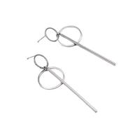 Pendientes geométricos para mujer, joyería de doble círculo, barra larga, borla colgante, pendientes Oorbellen Brincos, regalos para mujer, talla única, Ágata