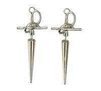 Pendientes góticos con inicial punk, vintage, con dagas, amuleto tribal, para mujeres y hombres, cumpleaños
