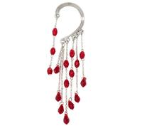 Pendientes góticos de gotas de sangre con borlas sin perforación, para mujeres y niñas, con cristales de Halloween, joyería