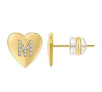 Pendientes grandes con aretes dorados chapados en 26 accesorios del alfabeto para mujer, talla única, Cobre, Sin piedra preciosa