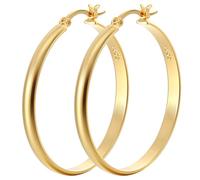 Pendientes grandes de aro de plata esterlina 925 hipoalergénicos, grandes, livianos, delgados, pendientes oversize de joyería para mujeres y niñas de 30/40/50/60/70MM