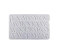Pendientes grandes del alfabeto inglés, molde de resina epoxi de silicona, llavero colgante de joyería para etiquetas de equipaje, accesorios de bolsa, moldes colgantes de letras inglesas cursivas