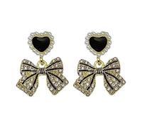 Pendientes grandes para mujer, chapados en oro, bonitos aretes para mujer, joyería para esposa, perfectos para el uso diario, juego de aretes dobles para dos agujeros, talla única, Metal, Sin piedra