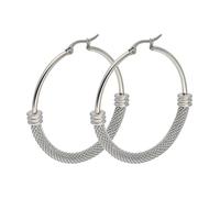 Pendientes grandes redondos simples de acero inoxidable 316L, 60mm