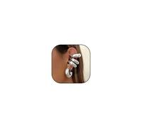 Pendientes gruesos para mujer, aretes de oro sin perforación, aretes de clip de oro con diamantes de imitación, aretes falsos para cartílago, joyería de regalo para adolescentes y niñas, Metal, Sin
