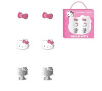 Pendientes Hello Kitty set 3 piezas para niñas - Pendientes Hello Kitty 3 pares de bisutería con diseños divertidos