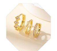 Pendientes hipoalergénicos de plata de ley 925 para mujer, pequeños aretes de aro de oro para regalos, amigas, madres, mujeres, ligeros, coloridos, talla única, Collar Swarovski para mujer Relojes