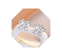 Pendientes hipoalergénicos de plata de ley 925 para mujer, pequeños aros de oro para regalos, amigas, madres, madres, ligeros, coloridos, moissanita conocida por sus colores de índice de refracción