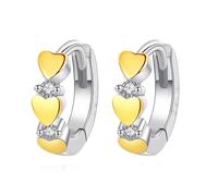 Pendientes hipoalergénicos de plata de ley 925 para mujer, pequeños aros de oro para regalos, amigas, madres, madres, cumpleaños, ligeros, con aretes de lágrima para novia, mamá, talla única, Collar