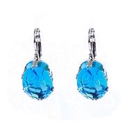 Pendientes hipoalergénicos para mujer Micro juego de pendientes de cristal, azul mar elegante y popularUn diseño simple y refinado