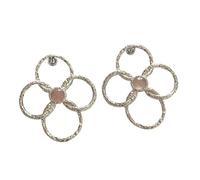 Pendientes huecos de flores, diseño vintage, pendientes únicos y elegantes, One Size, Acetato, Sin piedras preciosas