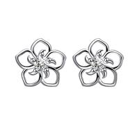 Pendientes huecos en forma de flor para mujer, aretes de temperamento que parecen múltiples piercings, talla única, Metal, Sin piedra preciosa